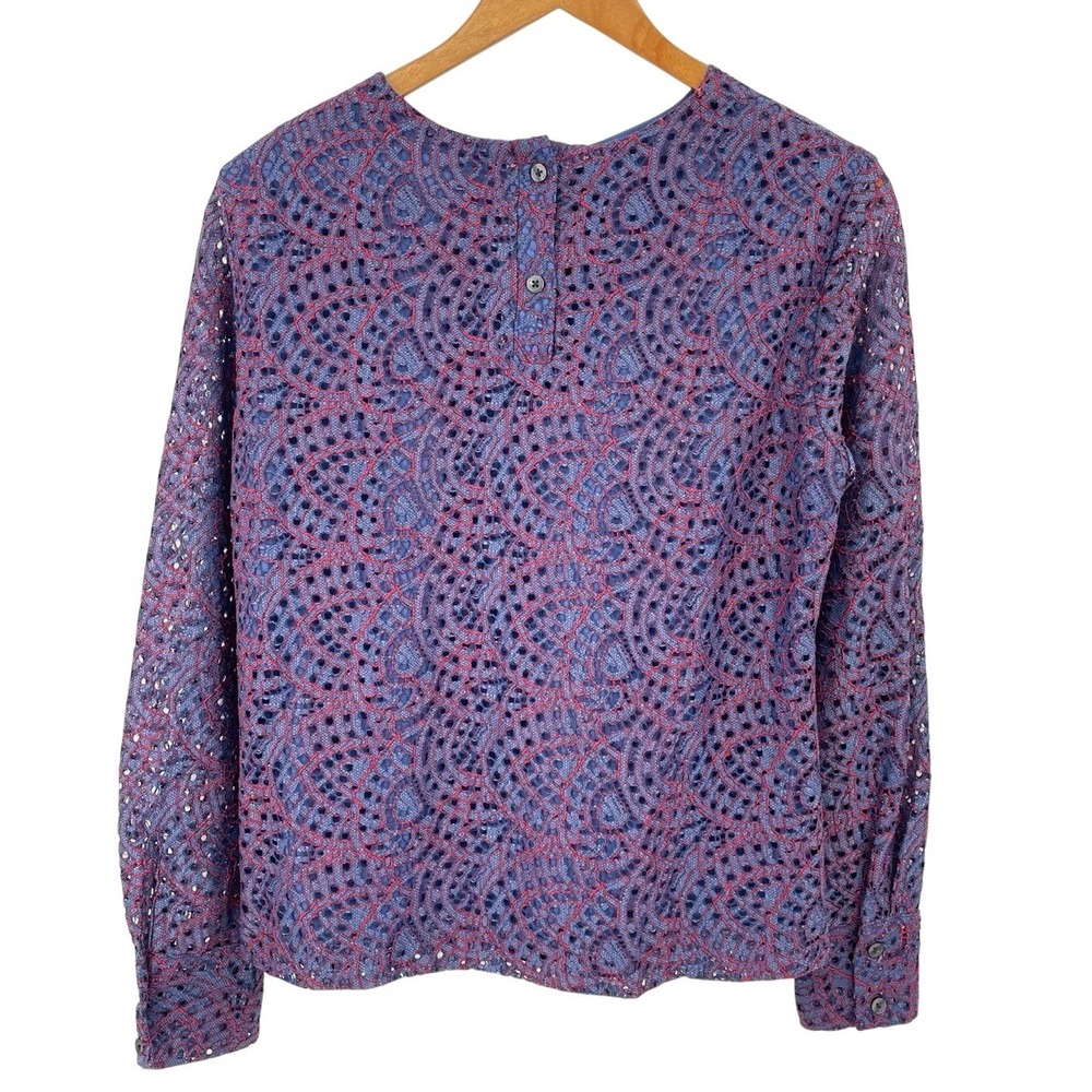 Banana Republic Lace Top Women's Medium Long Sleeve Professional Career Office - Picture 2 of 7